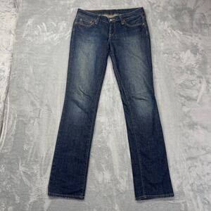 Lucky Brand Dungarees by Gene Montesano Jeans Womens 28L Blue Lola Straight Leg